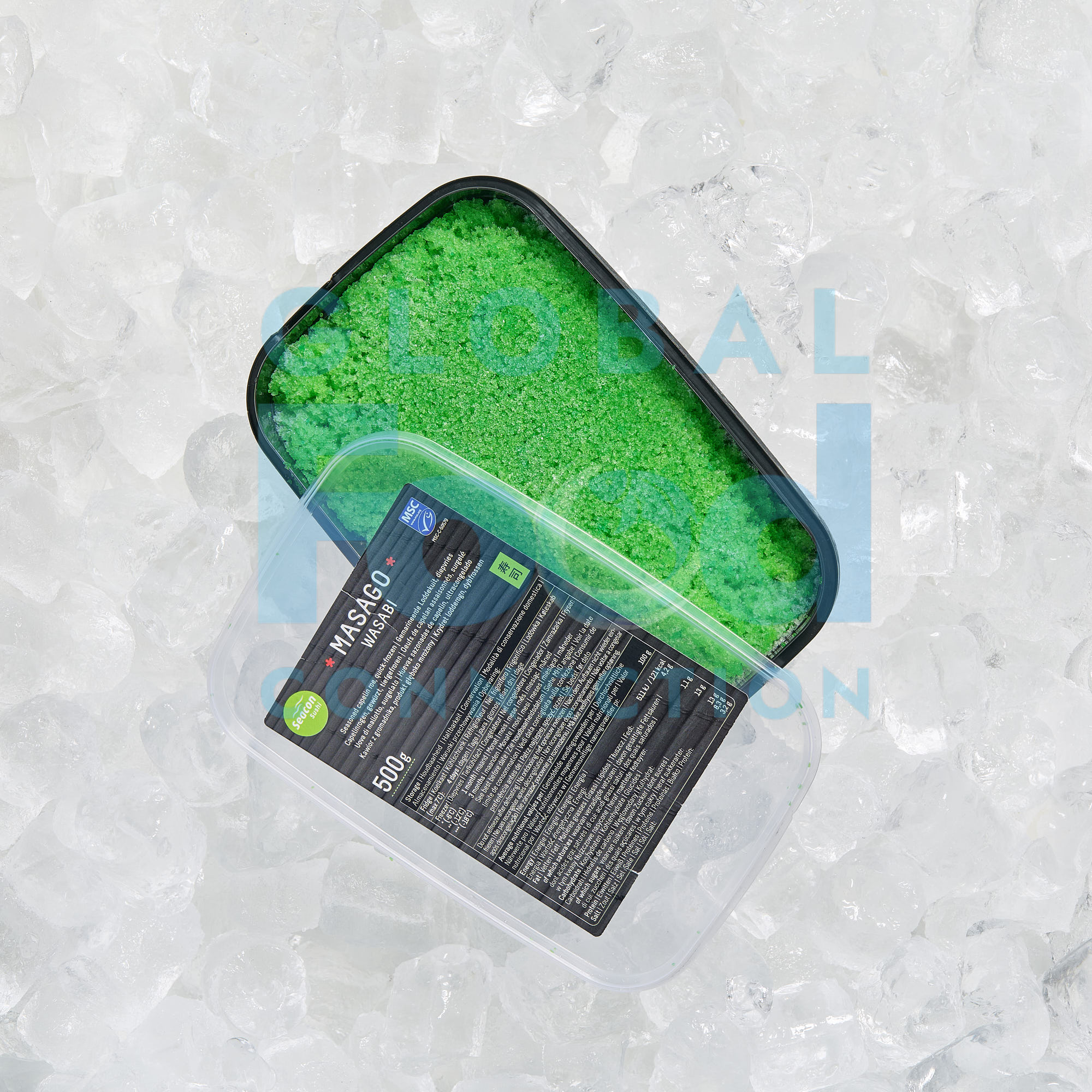 Masago caviar with wasabi